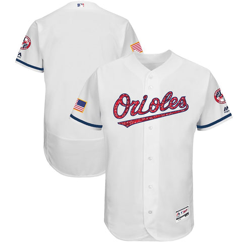 Baltimore Orioles Majestic 2017 Stars & Stripes Authentic Collection Flex Base Team Jersey - White