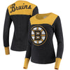 Boston Bruins Touch by Alyssa Milano Women's Blindside Thermal Long Sleeve Tri-Blend T-Shirt