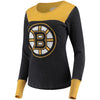 Boston Bruins Touch by Alyssa Milano Women's Blindside Thermal Long Sleeve Tri-Blend T-Shirt