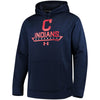 Cleveland Indians Under Armour Performance Fleece Pullover Hoodie - Navy