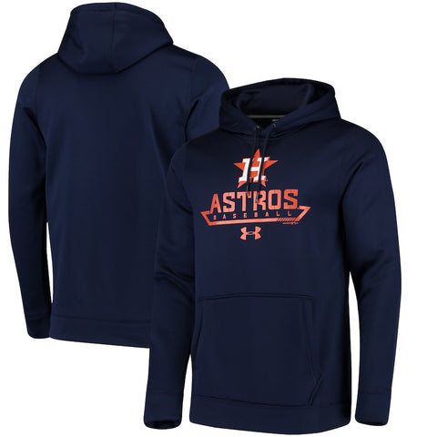 Houston Astros Under Armour Performance Fleece Pullover Hoodie - Navy