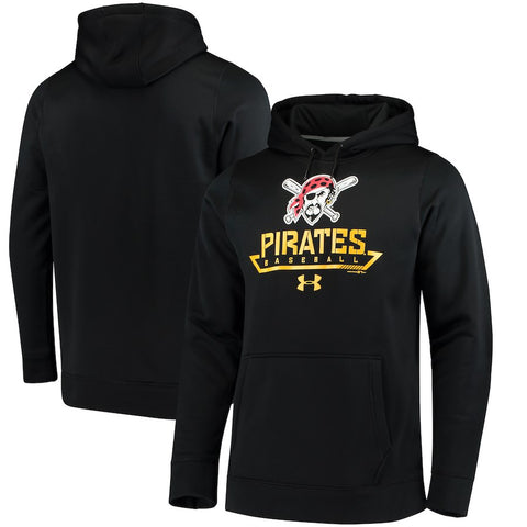 Pittsburgh Pirates Under Armour Performance Fleece Pullover Hoodie - Black