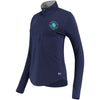 Seattle Mariners Under Armour Women's Charged Cotton Half-Zip Pullover Jacket - Navy