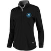 Miami Marlins Under Armour Women's Charged Cotton Half-Zip Pullover Jacket - Black
