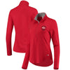 Cincinnati Reds Under Armour Women's Charged Cotton Half-Zip Pullover Jacket - Red