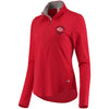 Cincinnati Reds Under Armour Women's Charged Cotton Half-Zip Pullover Jacket - Red