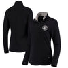 Chicago White Sox Under Armour Women's Charged Cotton Half-Zip Pullover Jacket - Black