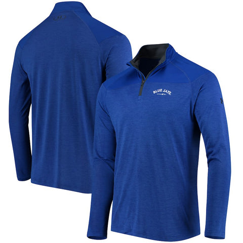 Toronto Blue Jays Under Armour Tech Tonal Twist Quarter-Zip Pullover Jacket - Royal