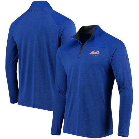 New York Mets Under Armour Tech Tonal Twist Quarter-Zip Pullover Jacket - Royal