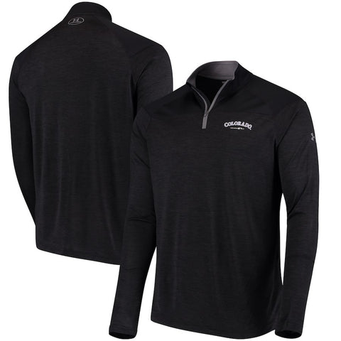 Colorado Rockies Under Armour Tech Tonal Twist Quarter-Zip Pullover Jacket - Black