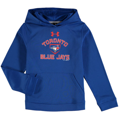 Toronto Blue Jays Under Armour Youth Fleece Performance Pullover Hoodie - Royal