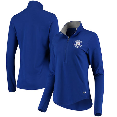 Toronto Blue Jays Under Armour Women's Charged Cotton Half-Zip Pullover Jacket - Royal