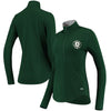 Oakland Athletics Under Armour Women's Charged Cotton Half-Zip Pullover Jacket - Green