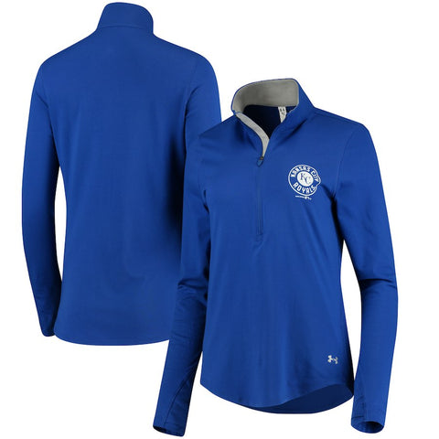 Kansas City Royals Under Armour Women's Charged Cotton Half-Zip Pullover Jacket - Royal