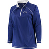 Toronto Blue Jays Majestic Women's Plus Size Quarter-Zip Pullover Jacket - Royal