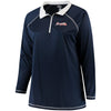 Atlanta Braves Majestic Women's Plus Size Quarter-Zip Pullover Jacket - Navy