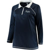 Tampa Bay Rays Majestic Women's Plus Size Quarter-Zip Pullover Jacket - Navy