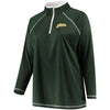 Oakland Athletics Majestic Women's Plus Size Quarter-Zip Pullover Jacket - Green