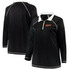 Baltimore Orioles Majestic Women's Plus Size Quarter-Zip Pullover Jacket - Black