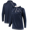 San Diego Padres Majestic Women's Plus Size Quarter-Zip Pullover Jacket - Navy