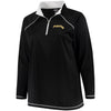 Pittsburgh Pirates Majestic Women's Plus Size Quarter-Zip Pullover Jacket - Black