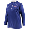 Texas Rangers Majestic Women's Plus Size Quarter-Zip Pullover Jacket - Royal