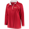 St. Louis Cardinals Majestic Women's Plus Size Quarter-Zip Pullover Jacket - Red