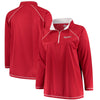 Washington Nationals Majestic Women's Plus Size Quarter-Zip Pullover Jacket - Red