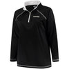 Chicago White Sox Majestic Women's Plus Size Quarter-Zip Pullover Jacket - Black