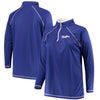 Los Angeles Dodgers Majestic Women's Plus Size Quarter-Zip Pullover Jacket - Royal