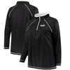 Colorado Rockies Majestic Women's Plus Size Quarter-Zip Pullover Jacket - Black