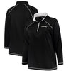 Chicago White Sox Majestic Women's Plus Size Quarter-Zip Pullover Jacket - Black