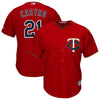 Jason Castro Minnesota Twins Majestic Alternate Cool Base Replica Player Jersey - Scarlet