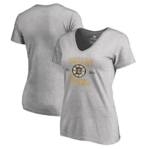 Boston Bruins   Women's Plus Sizes Heritage T-Shirt - Ash