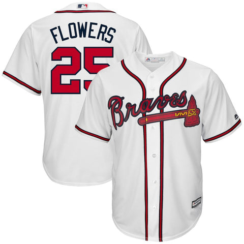 Tyler Flowers Atlanta Braves Majestic Home Cool Base Replica Player Jersey - White