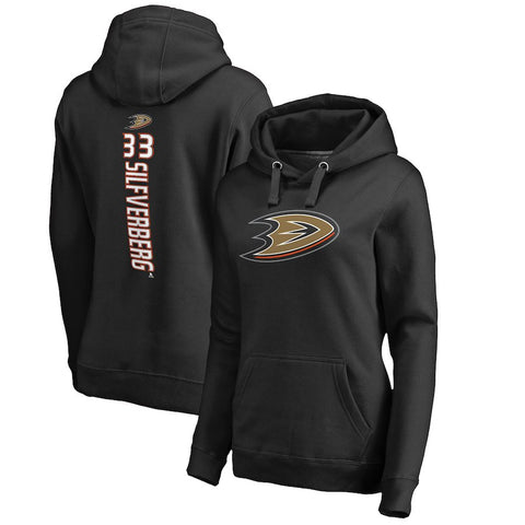 Jakob Silfverberg Anaheim Ducks   Women's Backer Pullover Hoodie - Black