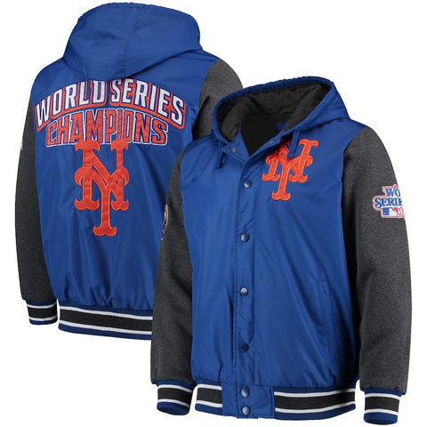 New York Mets G-III Sports by Carl Banks Commemorative Top Brass Hooded Varsity Jacket - Royal