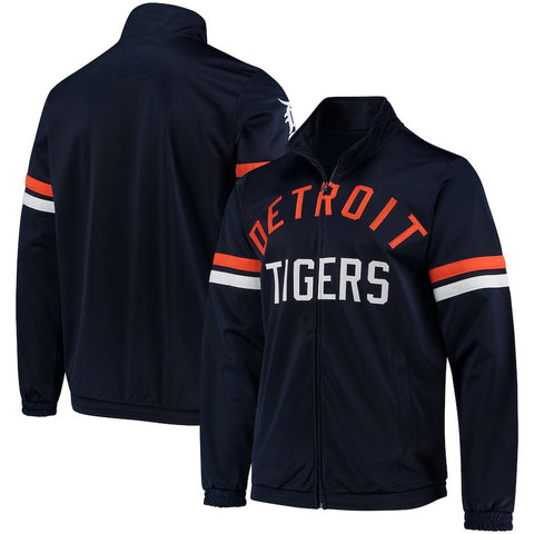 Detroit Tigers G-III Sports by Carl Banks Veteran Track Jacket - Navy
