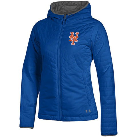 New York Mets Under Armour Women's Lightweight Full-Zip Puffer Jacket - Royal