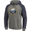 Buffalo Sabres   Distressed Team Raglan Sleeve Hoodie - Heathered Gray/Navy