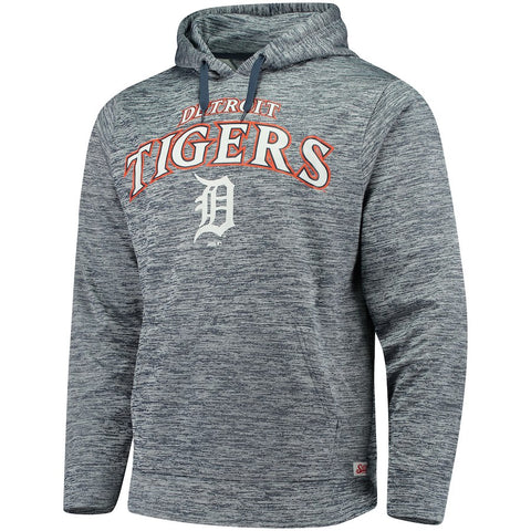 Detroit Tigers Stitches Digital Fleece Pullover Hoodie - Heathered Navy