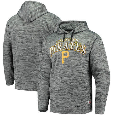 Pittsburgh Pirates Stitches Digital Fleece Pullover Hoodie - Heathered Black