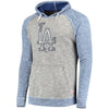 Los Angeles Dodgers Stitches Slub Terry Pullover Hoodie - Heathered Gray/Heathered Royal