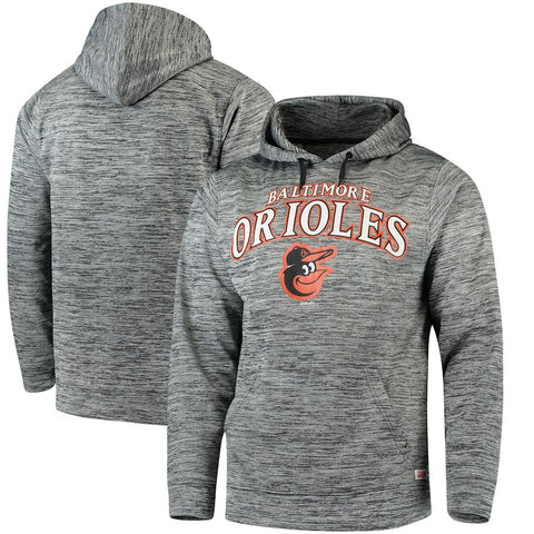 Baltimore Orioles Stitches Digital Fleece Pullover Hoodie - Heathered Black