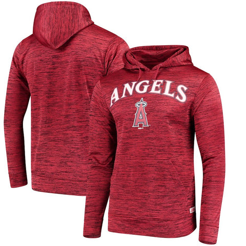 Los Angeles Angels Stitches Digital Fleece Pullover Hoodie - Heathered Red