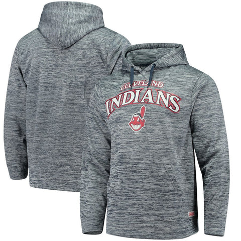 Cleveland Indians Stitches Digital Fleece Pullover Hoodie - Heathered Navy
