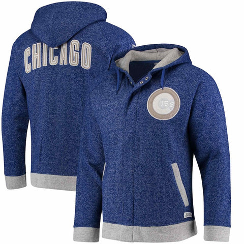 Chicago Cubs Stitches Twisted Yarn Full-Zip Hoodie