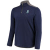 Seattle Mariners Under Armour Charged Cotton Quarter-Zip Pullover Jacket - Navy
