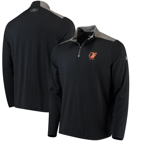Baltimore Orioles Under Armour Charged Cotton Quarter-Zip Pullover Jacket - Black