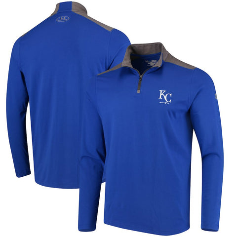 Kansas City Royals Under Armour Charged Cotton Quarter-Zip Pullover Jacket - Royal